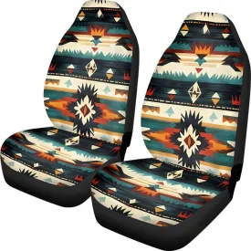 Dreaweet Native Southwest American Aztec Seat Covers for Cars Front Seats Only 2 Pack Universal High Back Bucket Seat Covers Car Seat Protector for SUV Sedan