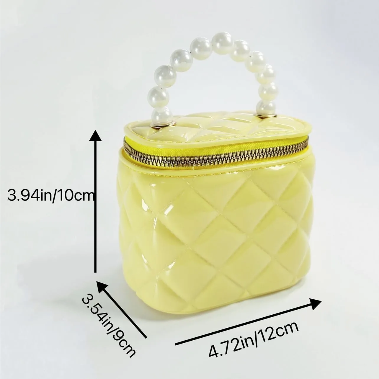 Girls Wallet, Mini Jelly Purse for Women, Shoulder Bags with Pearl Handle and Gold Chain-Crossbody Handbags-Box bag