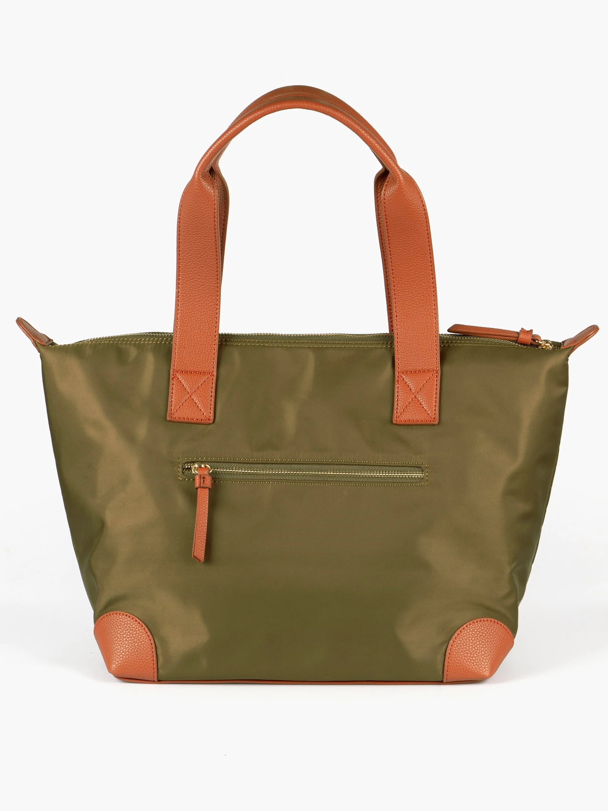 Harlowe Classic Tote Bag - Khaki, Nylon/PU