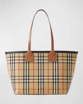 Heritage Small Check Canvas Tote Bag