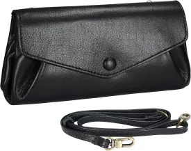 Itslife Leather Wristlet Wallet Clutch Ladies Smartphone Cross Body Wallet with Shoulder strap/Wrist Strap (Black)