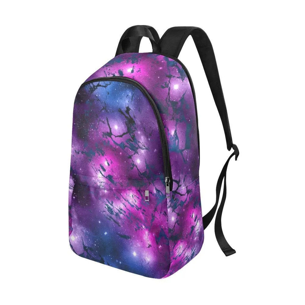 Laptop Backpack (Nylon) - Watercolor Marble Galaxy #2