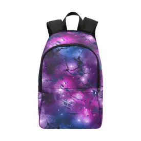 Laptop Backpack (Nylon) - Watercolor Marble Galaxy #2