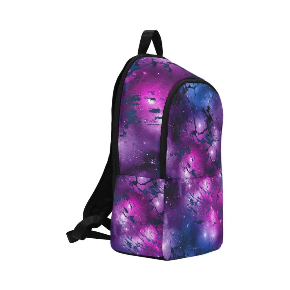Laptop Backpack (Nylon) - Watercolor Marble Galaxy #2
