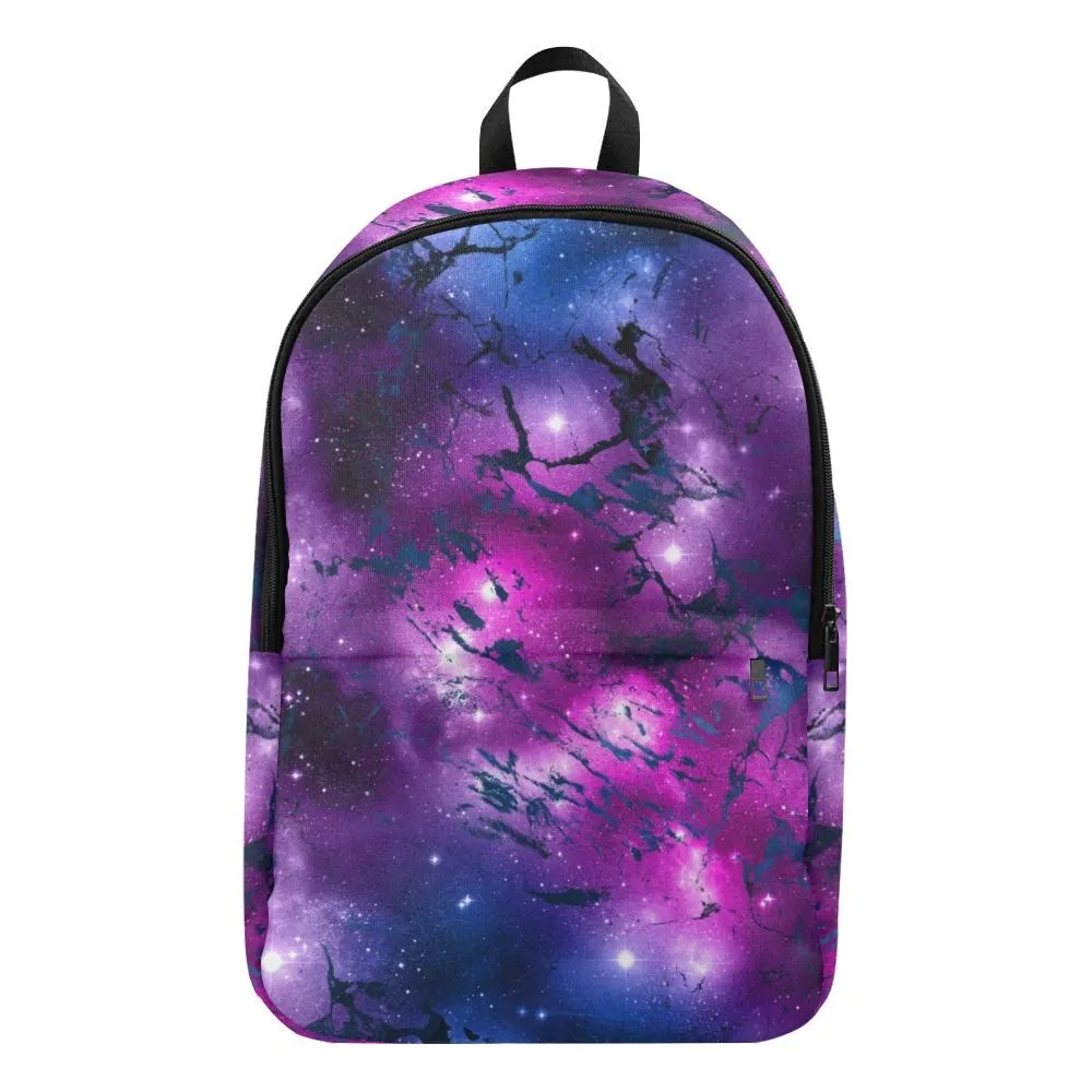 Laptop Backpack (Nylon) - Watercolor Marble Galaxy #2