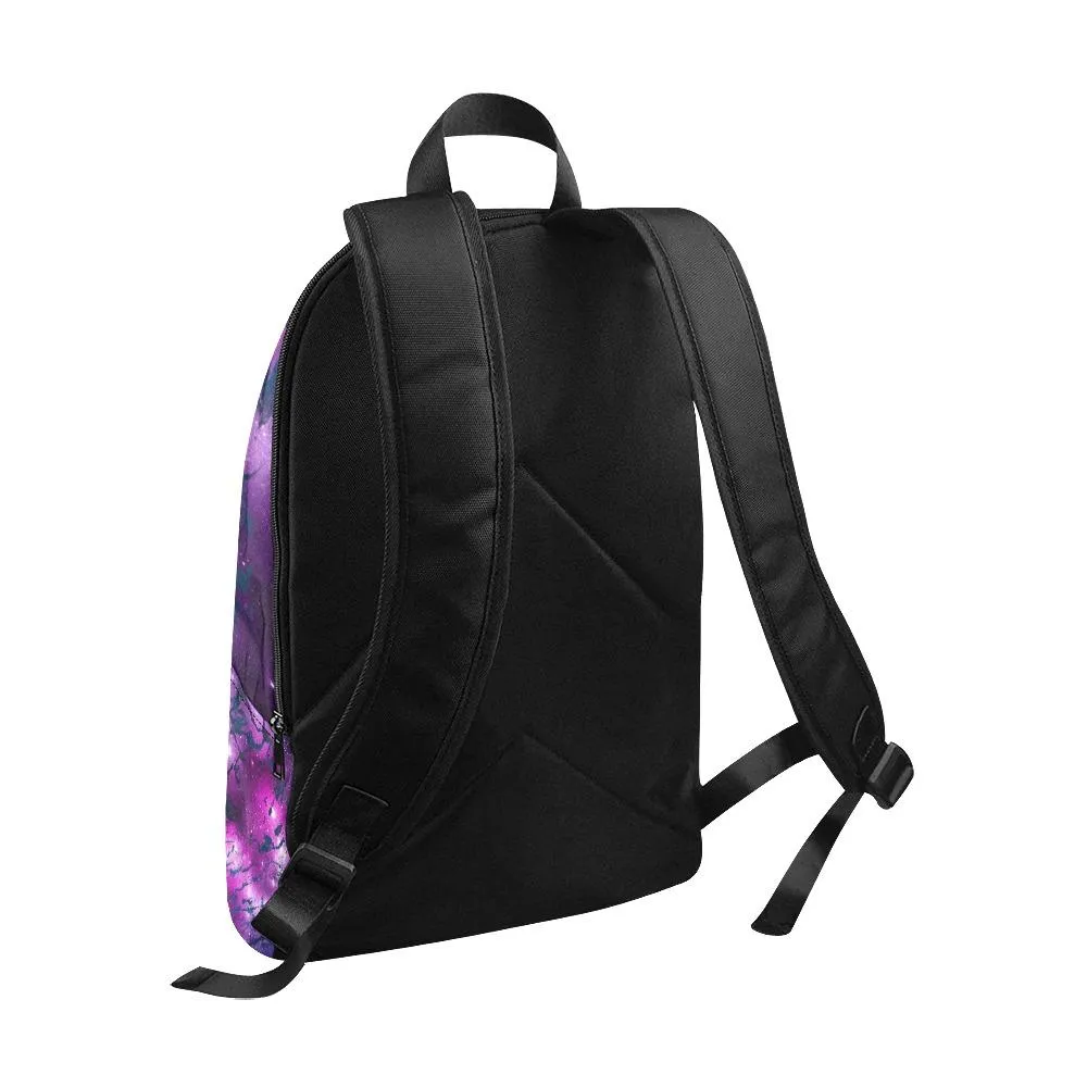 Laptop Backpack (Nylon) - Watercolor Marble Galaxy #2