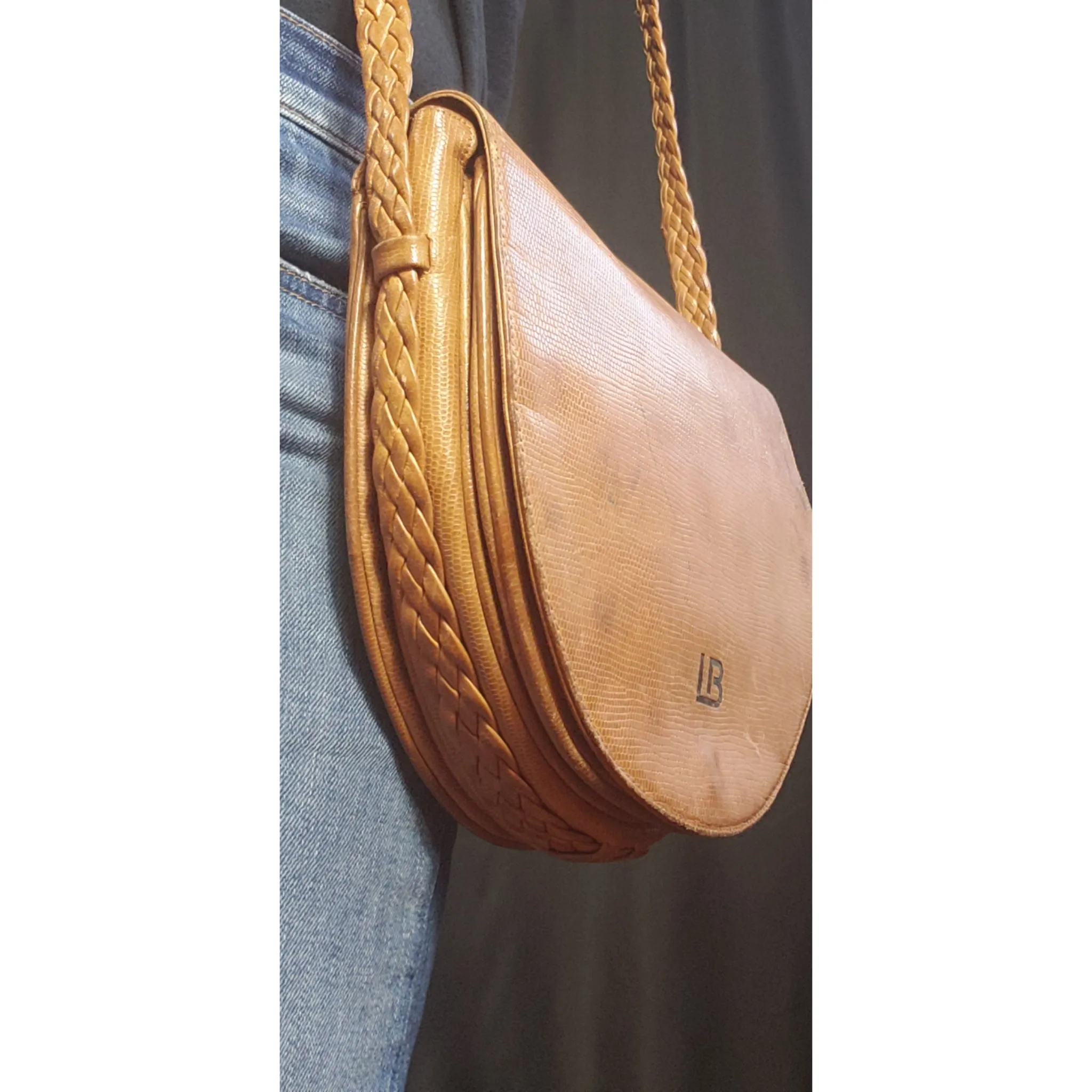 Laura Biagiotti Vintage Leather Saddle Bag