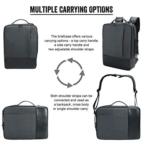 Lifewit Convertible 15.6 Inch Laptop Backpack 4 in 1 Travel Busniess Multi-functional Shoulder Briefcase Water Repellent College School Computer Bag
