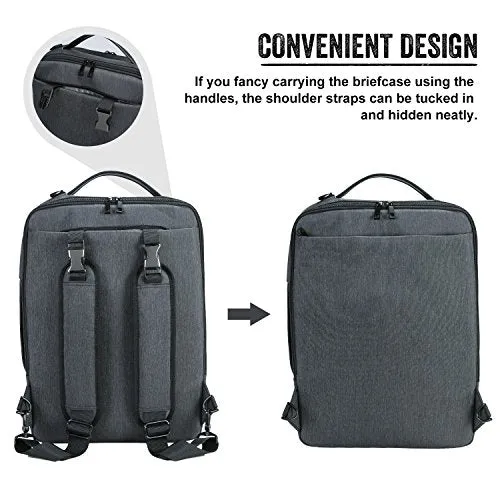 Lifewit Convertible 15.6 Inch Laptop Backpack 4 in 1 Travel Busniess Multi-functional Shoulder Briefcase Water Repellent College School Computer Bag