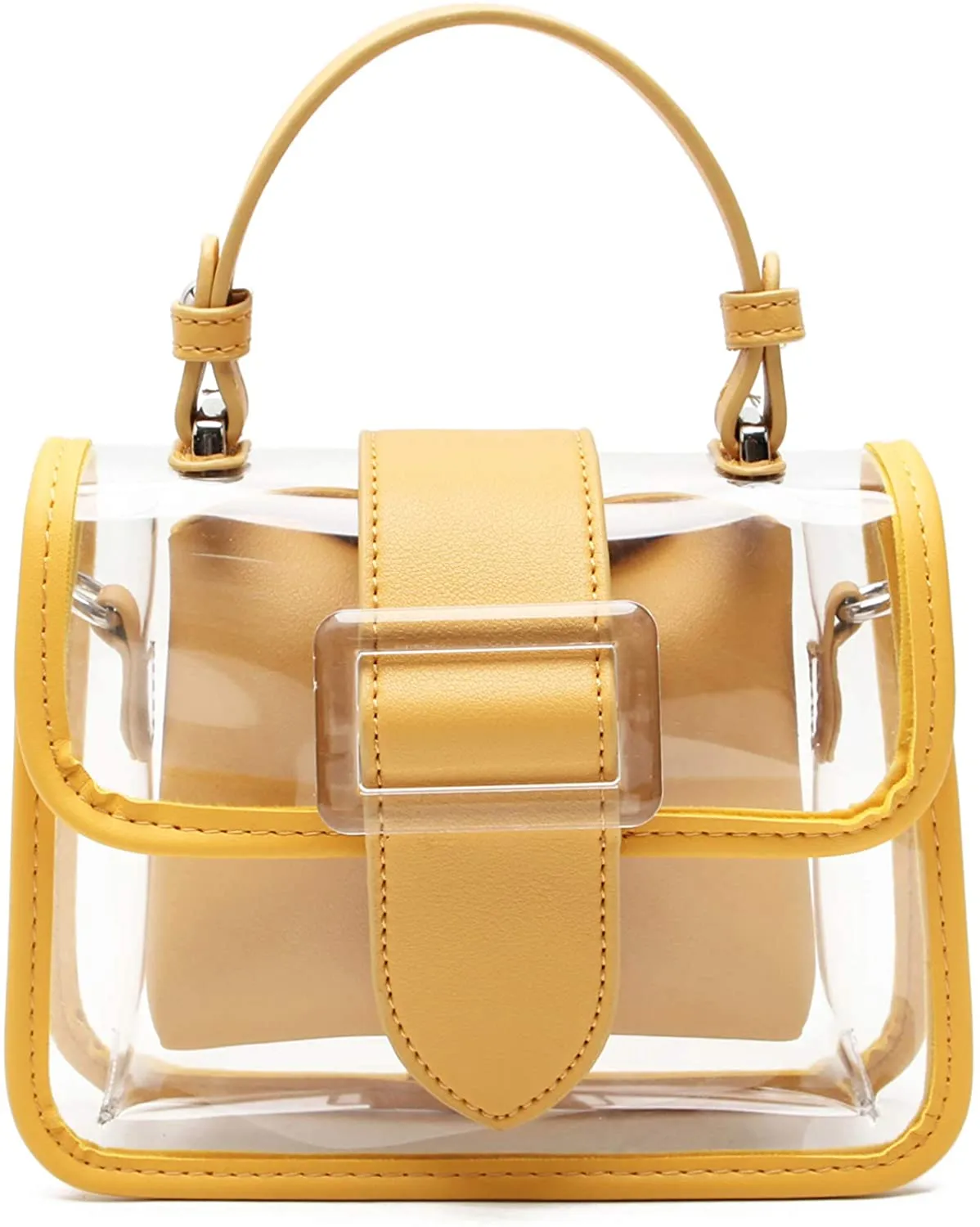 Light Green Clear Shoulder Bag Purse 2 in 1 Transparent Crossbody Bag Jelly Handbag