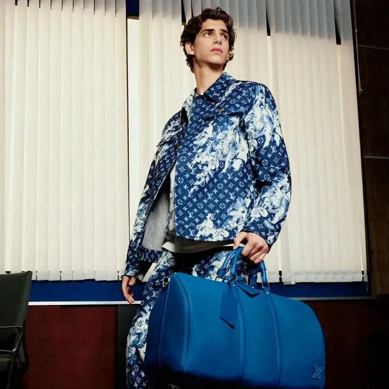 Louis V Monogram Printed Denim