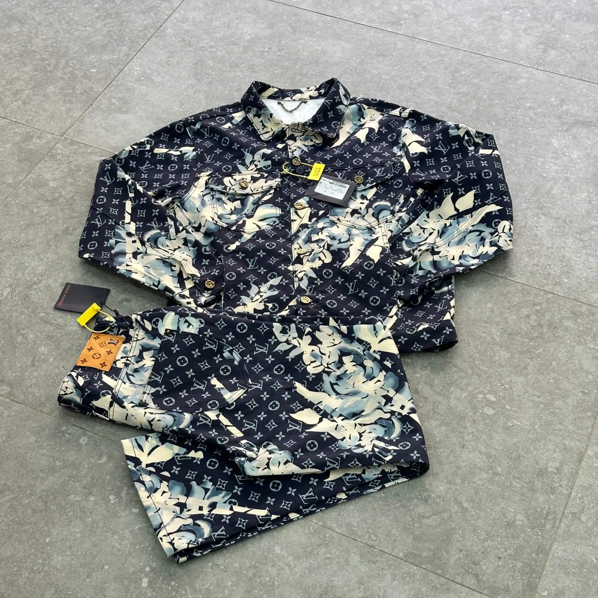 Louis V Monogram Printed Denim