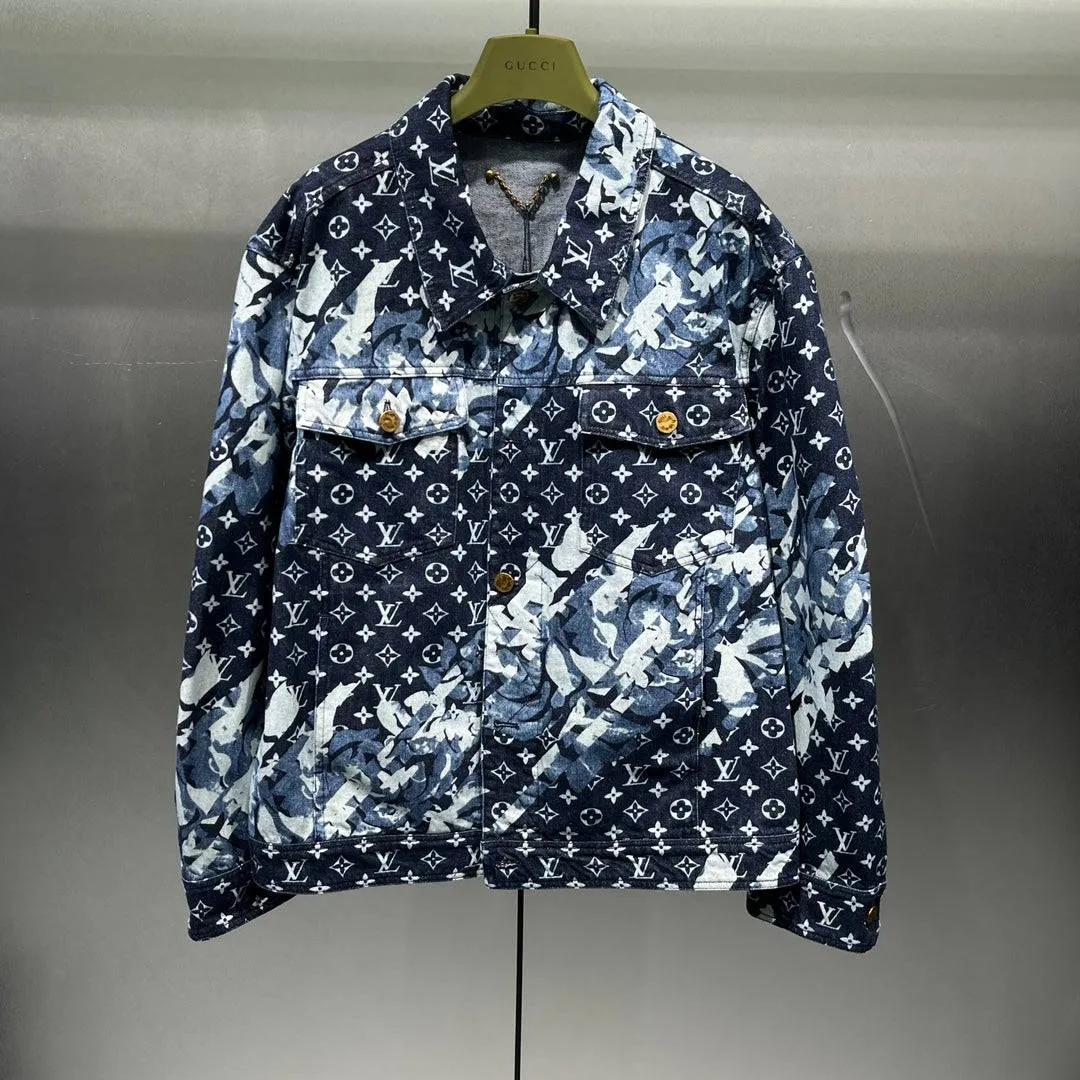 Louis V Monogram Printed Denim