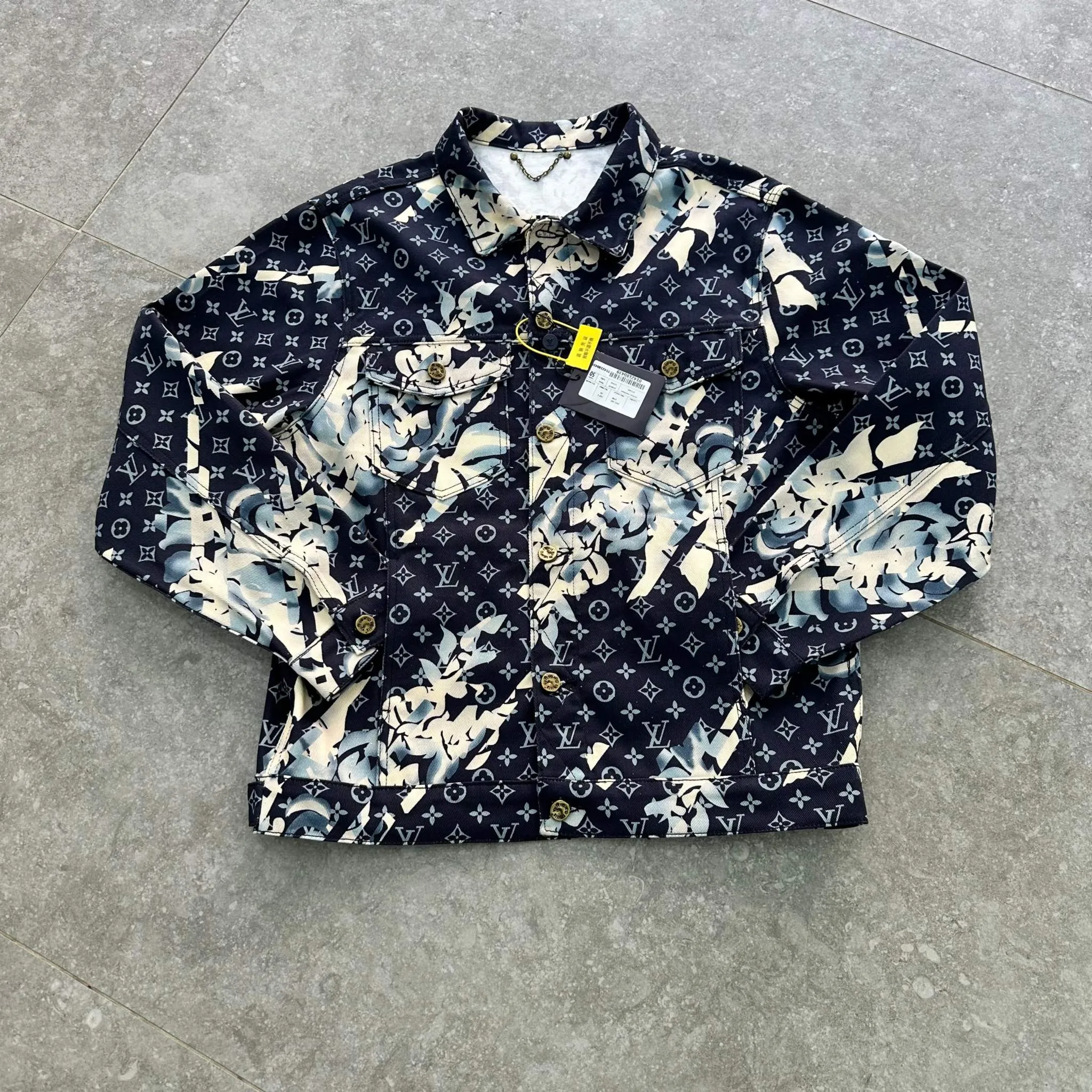 Louis V Monogram Printed Denim