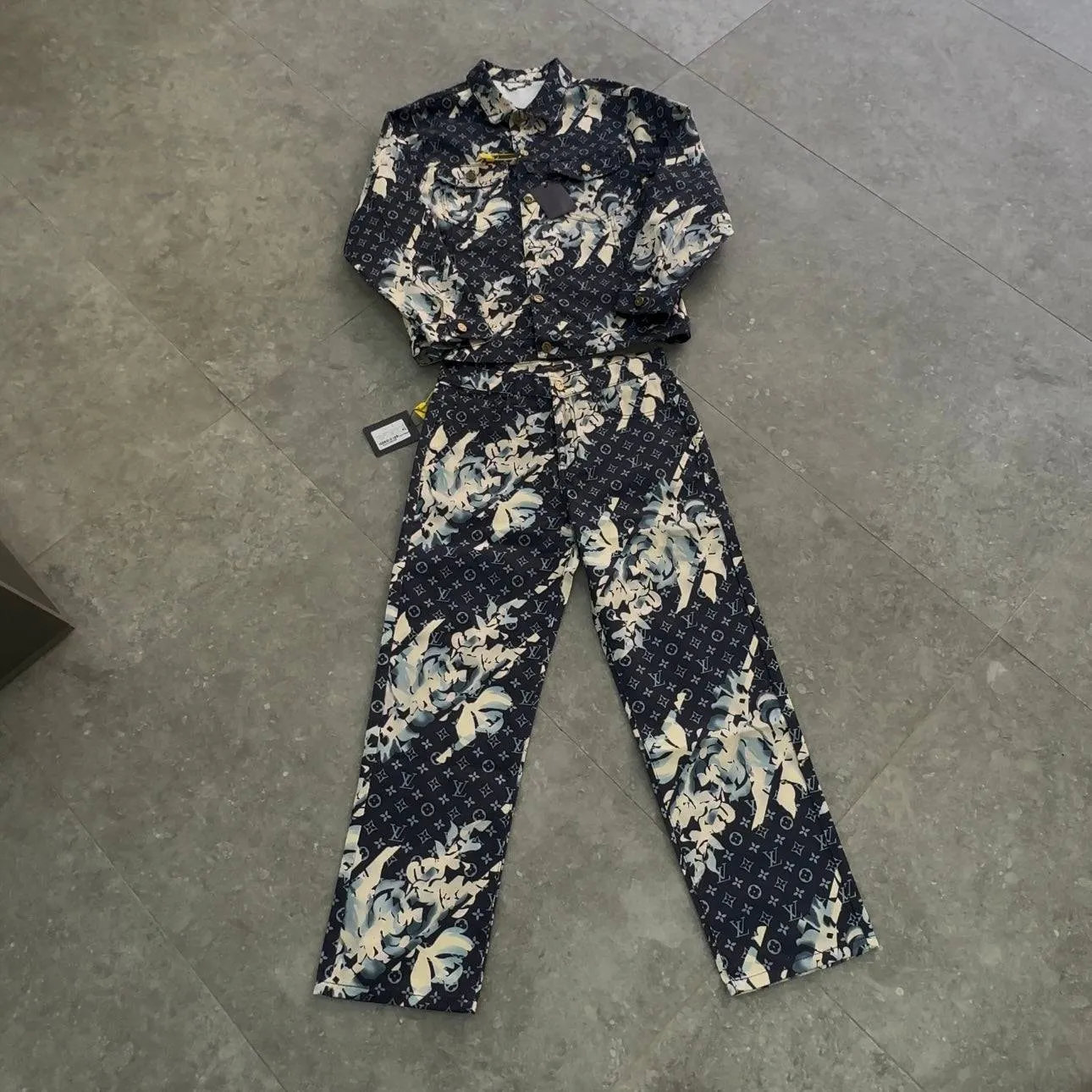 Louis V Monogram Printed Denim