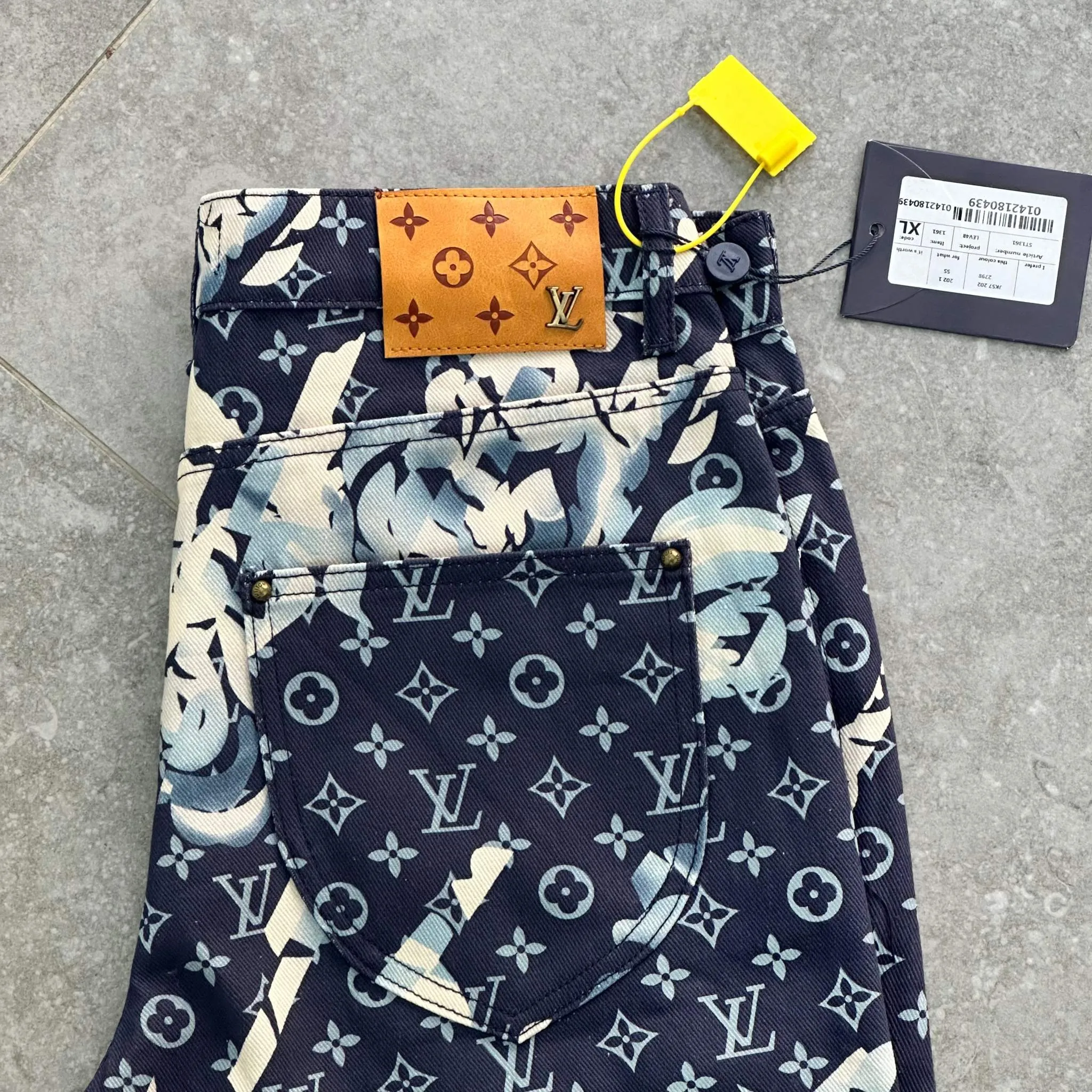 Louis V Monogram Printed Denim