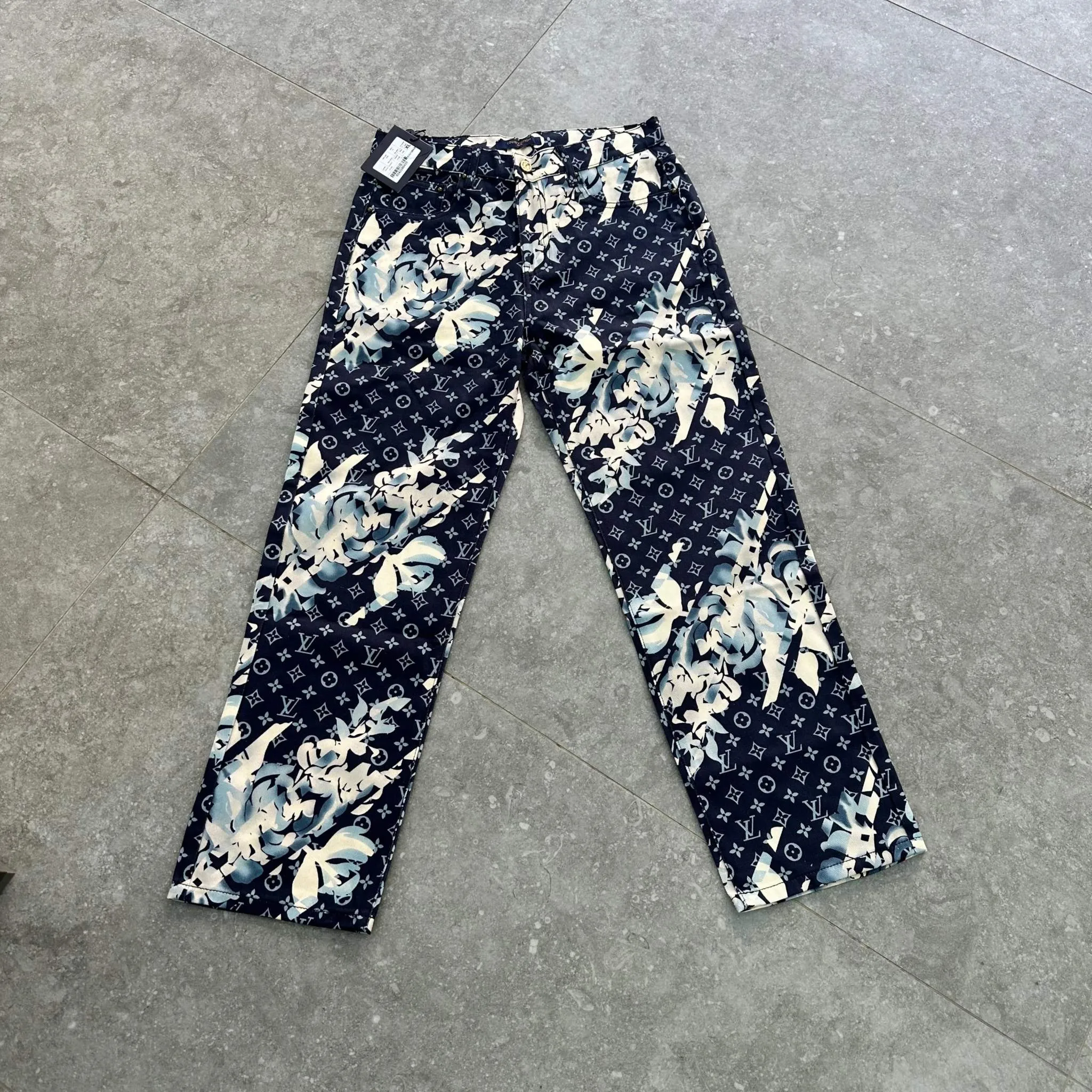 Louis V Monogram Printed Denim