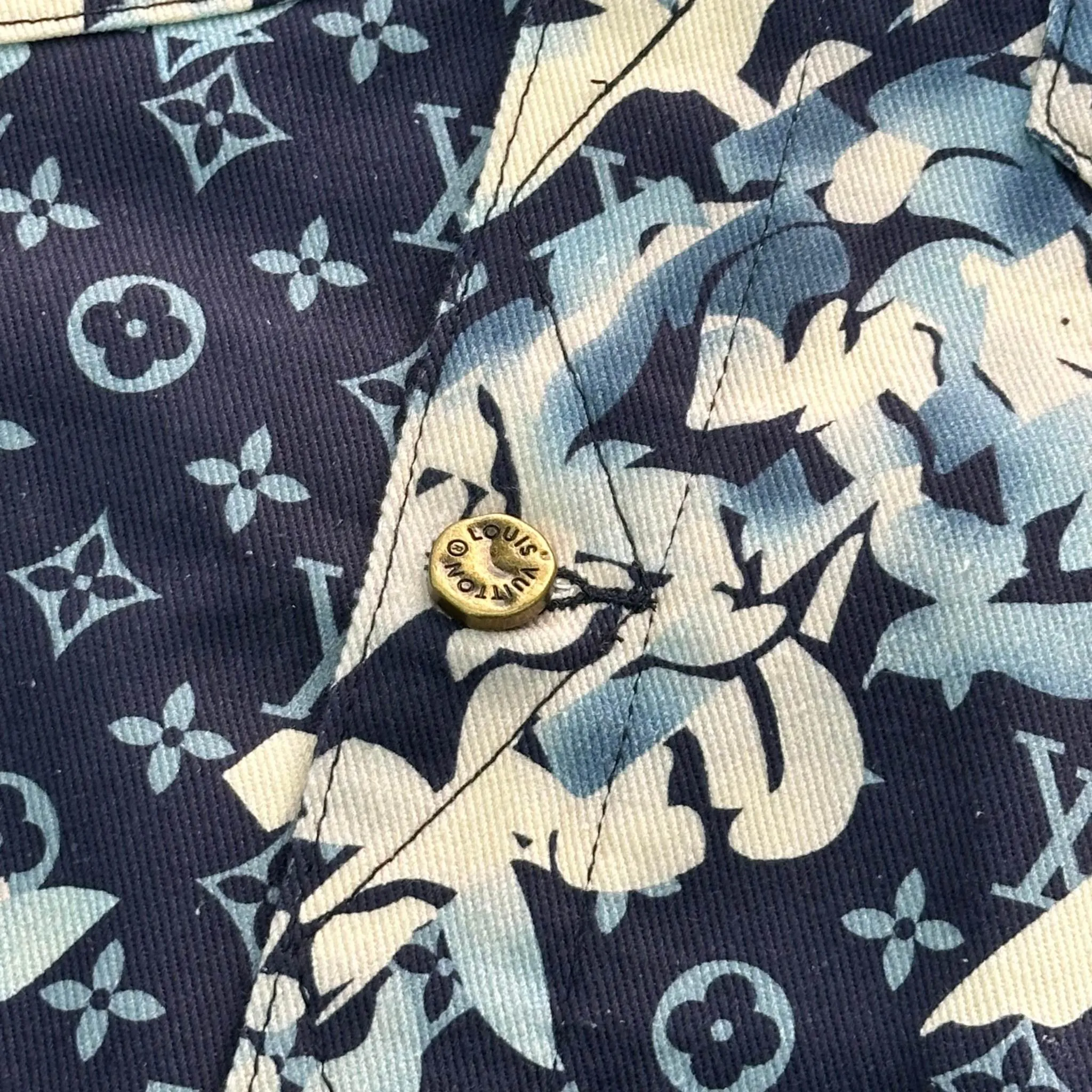 Louis V Monogram Printed Denim