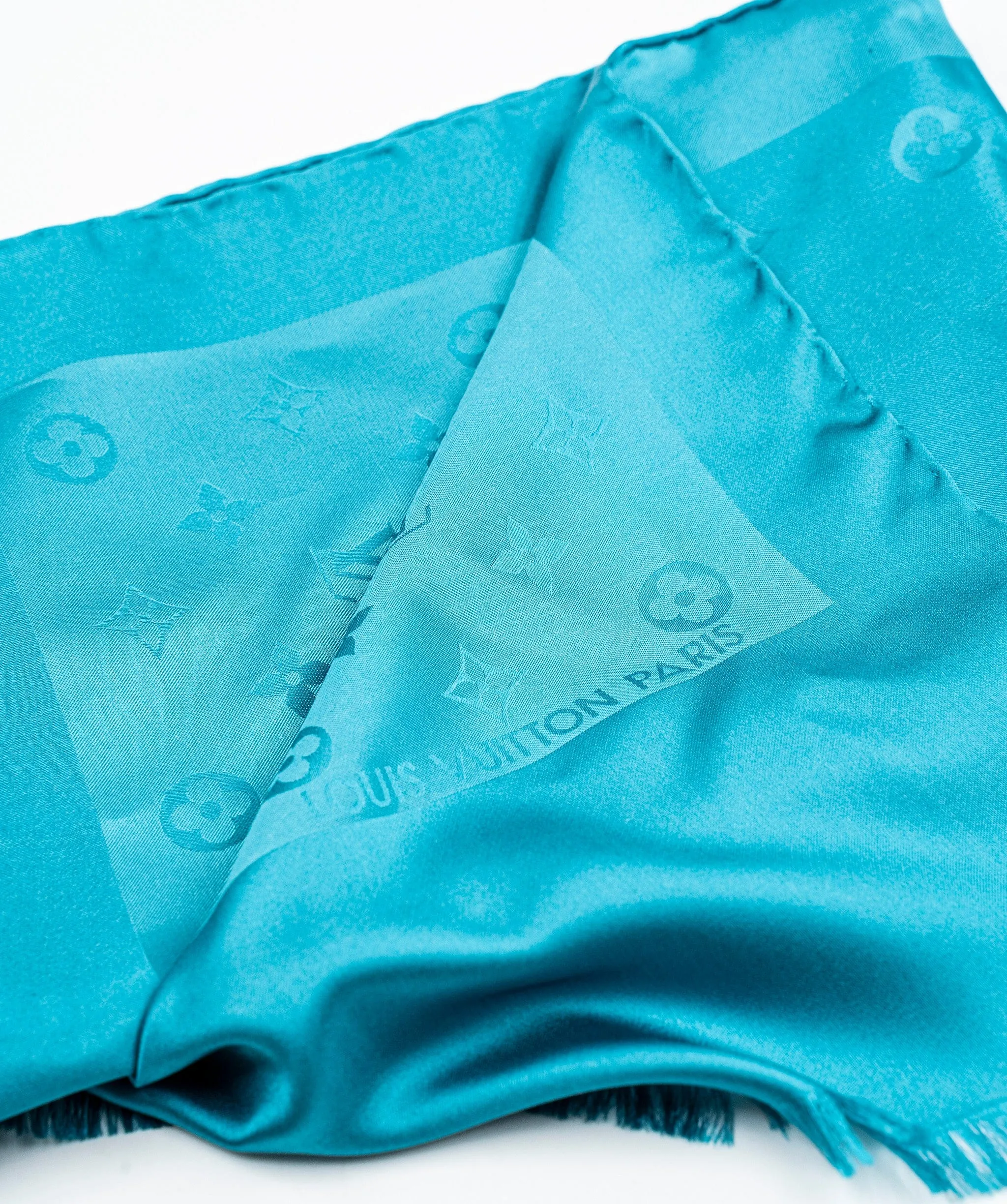 Louis Vuittion teal scarf ALC0142