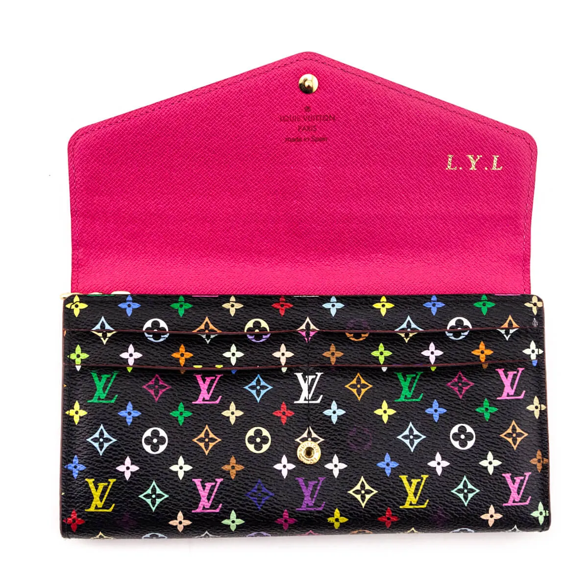 Louis Vuitton Black Monogram Multicolore Sarah Wallet NM