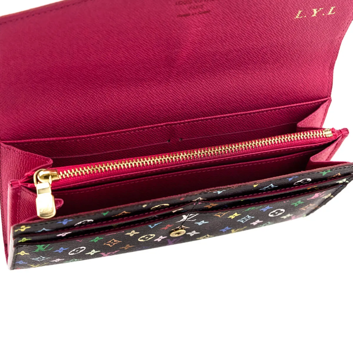 Louis Vuitton Black Monogram Multicolore Sarah Wallet NM