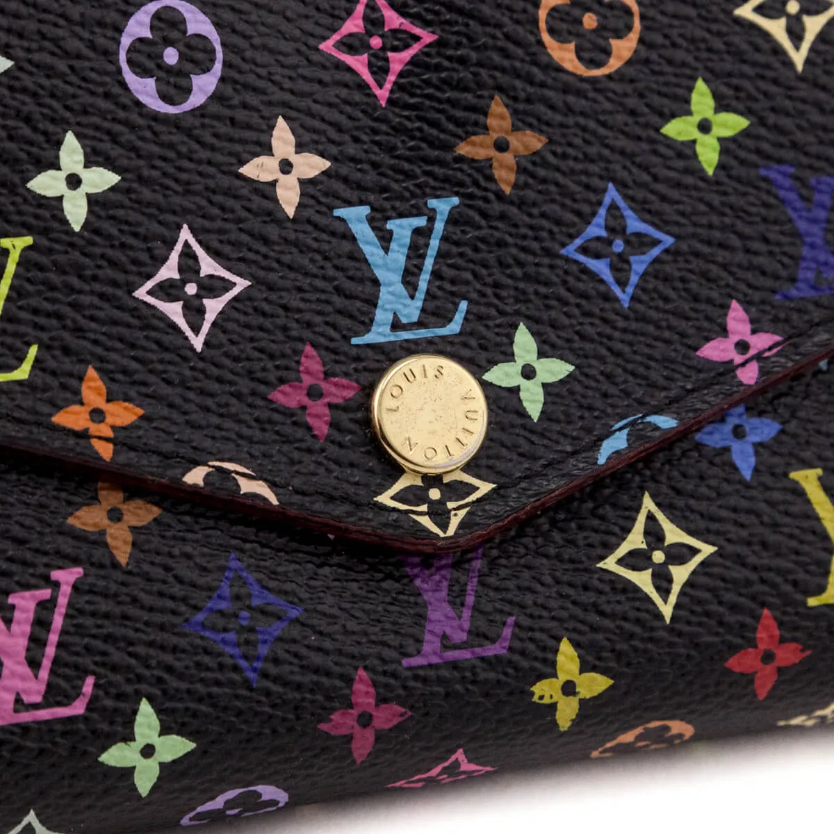 Louis Vuitton Black Monogram Multicolore Sarah Wallet NM