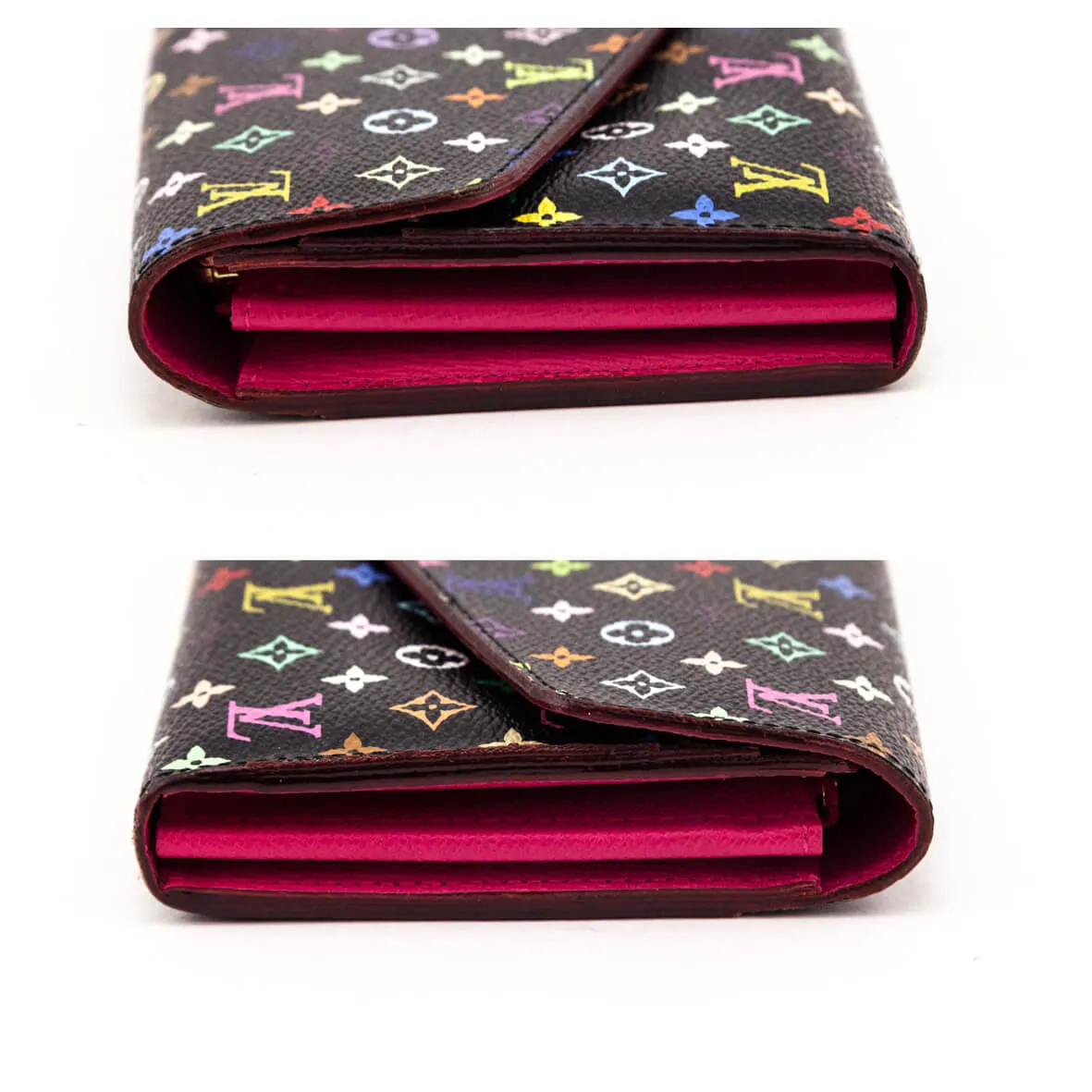 Louis Vuitton Black Monogram Multicolore Sarah Wallet NM