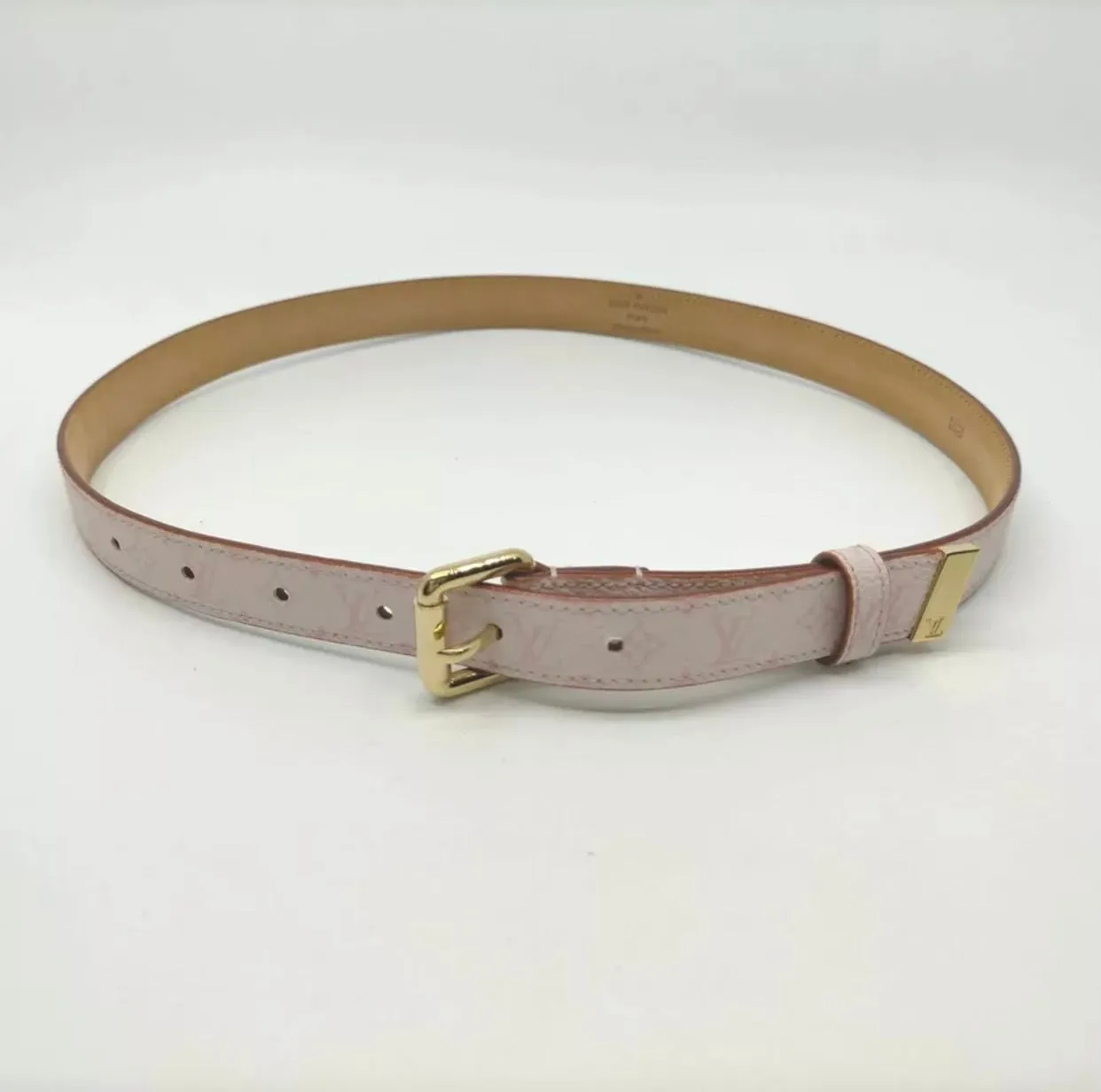 Louis Vuitton Ceinture Cherry Blossom Belt Goldtone Buckle