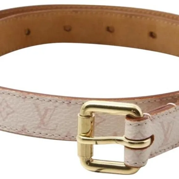 Louis Vuitton Ceinture Cherry Blossom Belt Goldtone Buckle