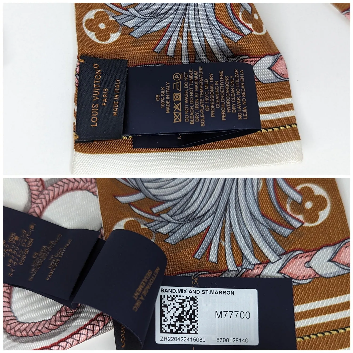 Louis Vuitton Mix and Straps Bandeau Silk Scarf