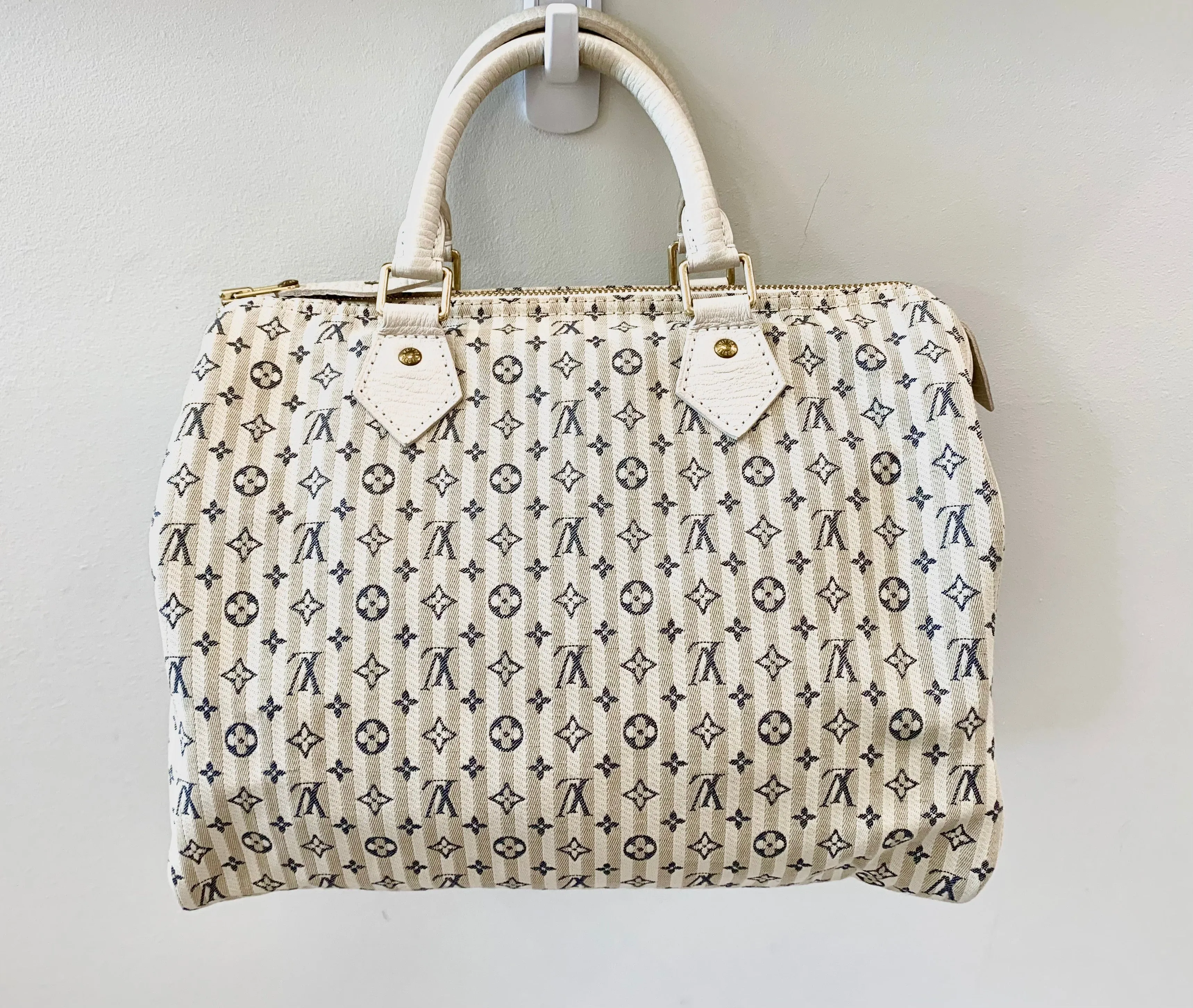 LOUIS VUITTON MONOGRAM MINI LIN CROISETTE SPEEDY 30 BAG