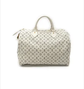 LOUIS VUITTON MONOGRAM MINI LIN CROISETTE SPEEDY 30 BAG