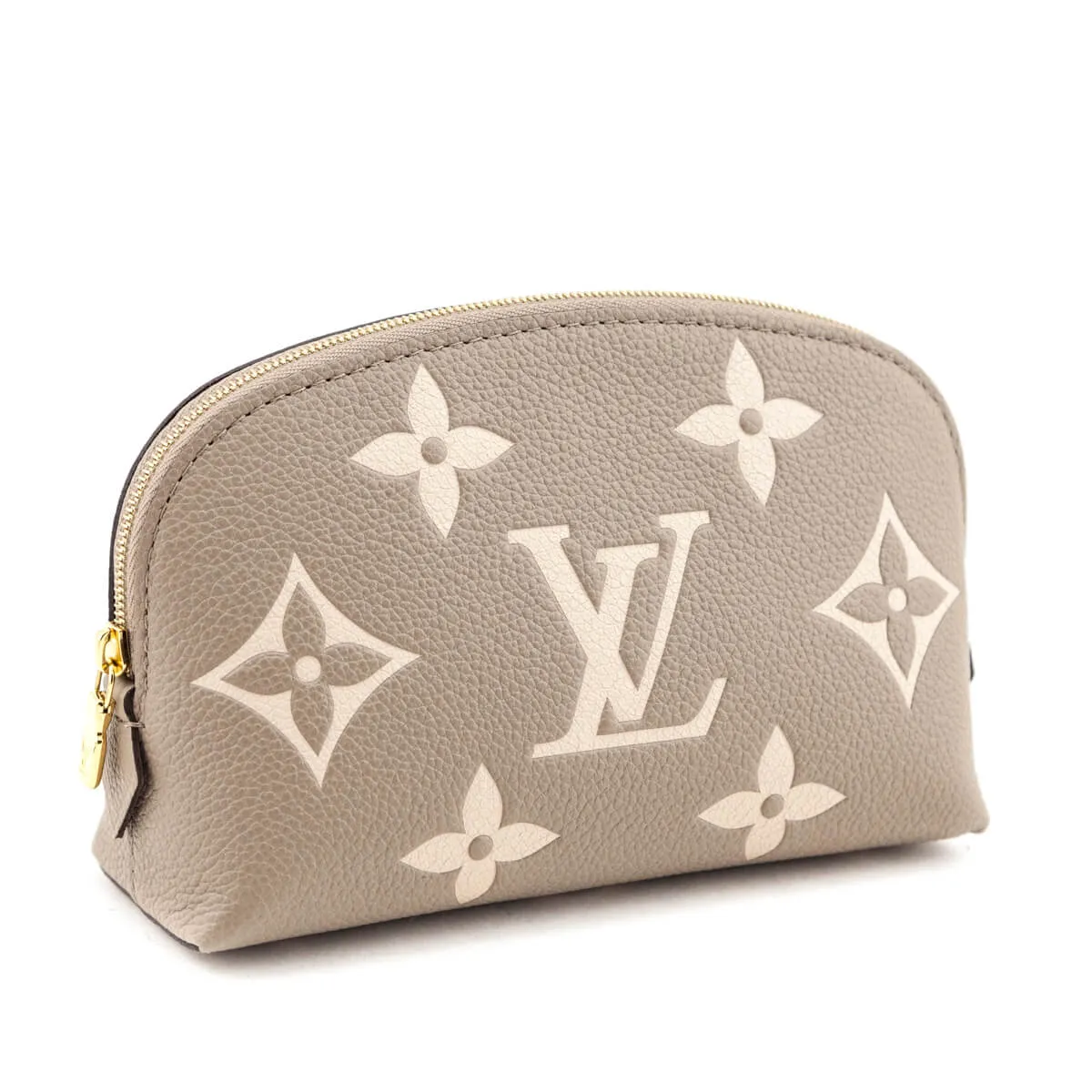 Louis Vuitton Tourterelle & Creme Empreinte Monogram Giant Cosmetic Pouch PM