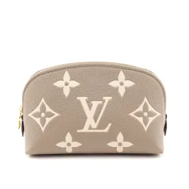 Louis Vuitton Tourterelle & Creme Empreinte Monogram Giant Cosmetic Pouch PM
