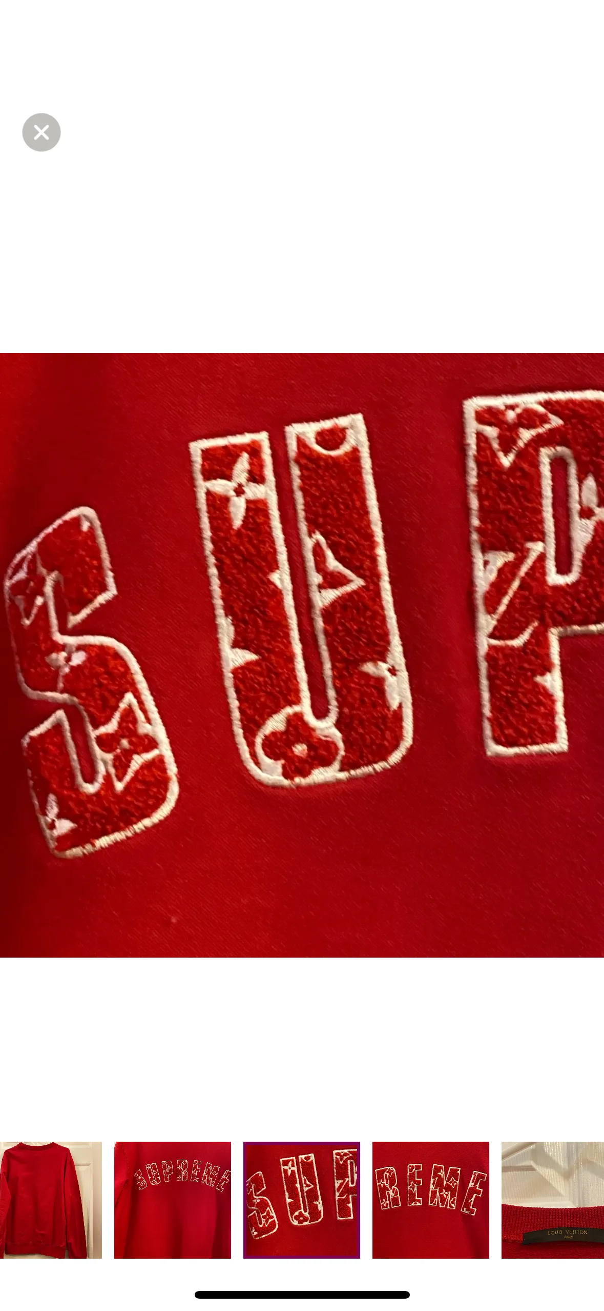 LOUIS VUITTON X SUPREME LOGO SWEATSHIRT