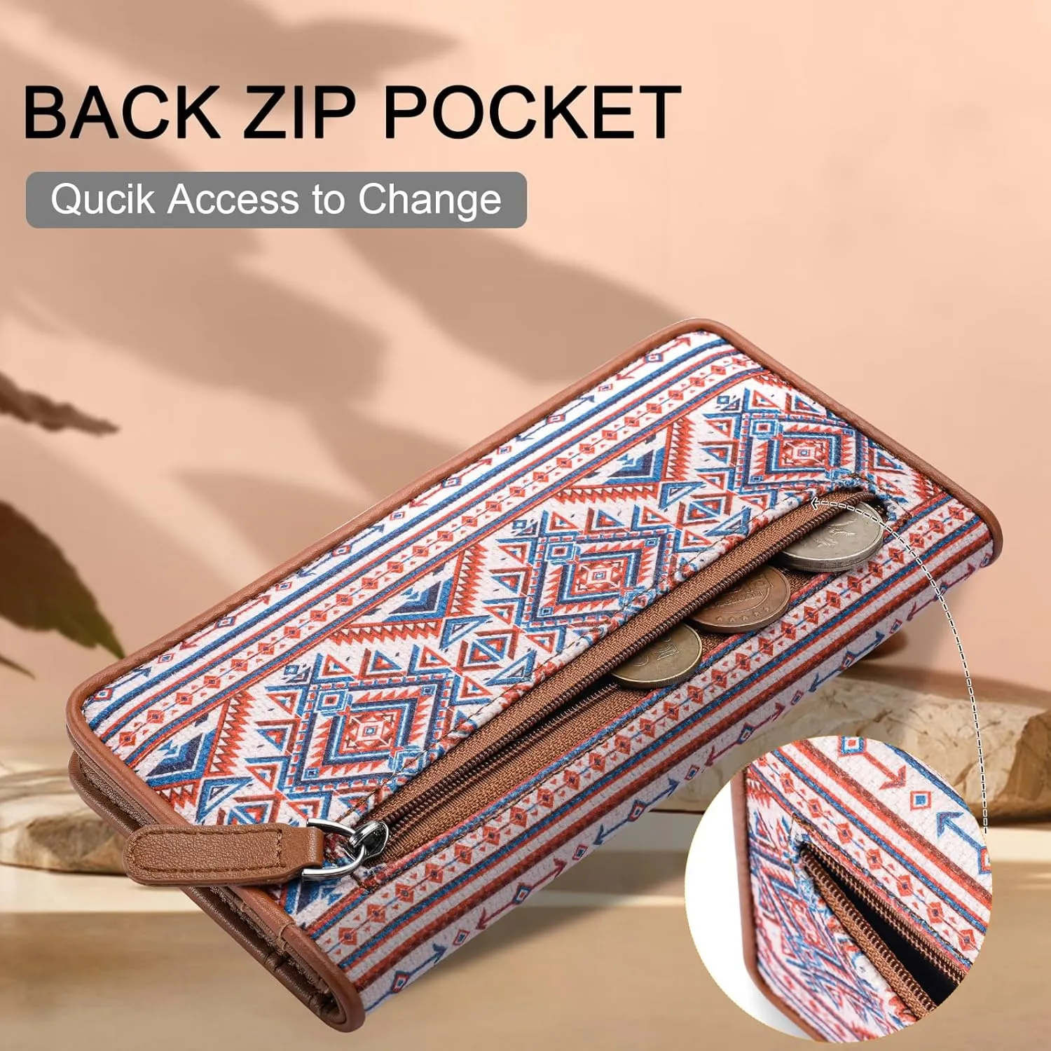 MEITRUE Ultra Slim Thin Leather Wallet Women RFID Blocking Credit Card Holder Bifold Long Ladies Billfold Wallet