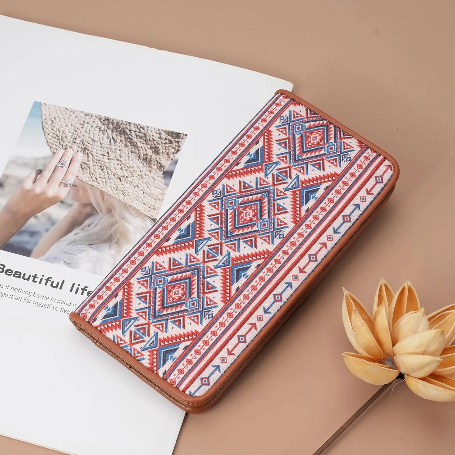 MEITRUE Ultra Slim Thin Leather Wallet Women RFID Blocking Credit Card Holder Bifold Long Ladies Billfold Wallet