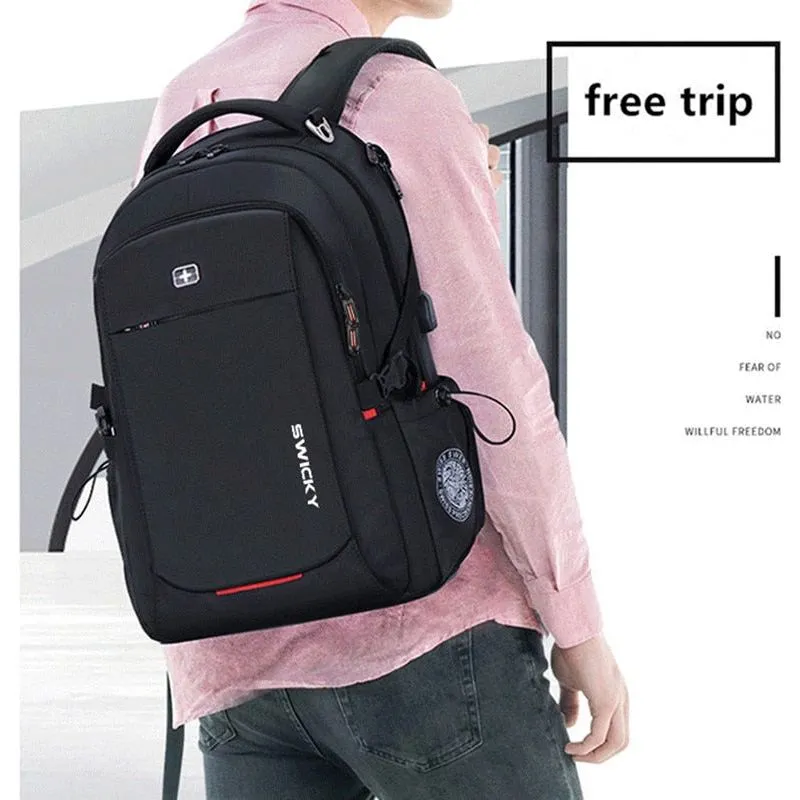 Men's Anti-Theft Waterproof 15.6 inch Laptop Travel Backpack