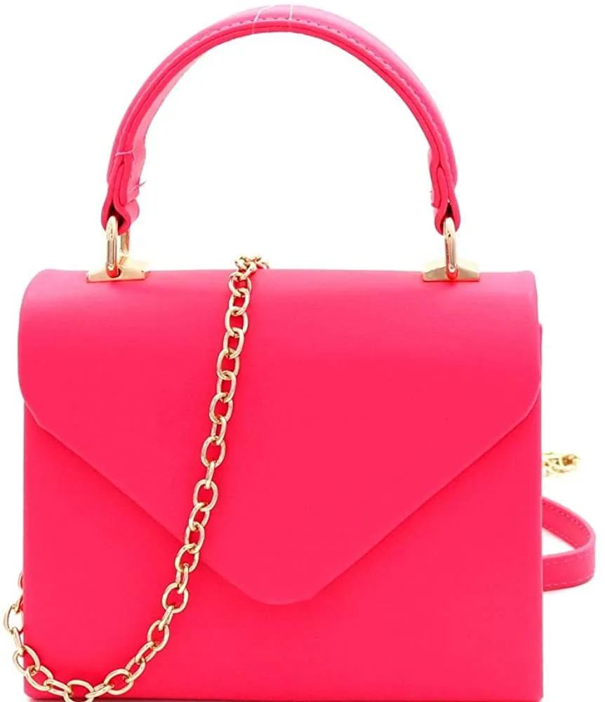 Mini Retro Glossy Crocodile Black Box Flap leather Satchel Crossbody Handbag