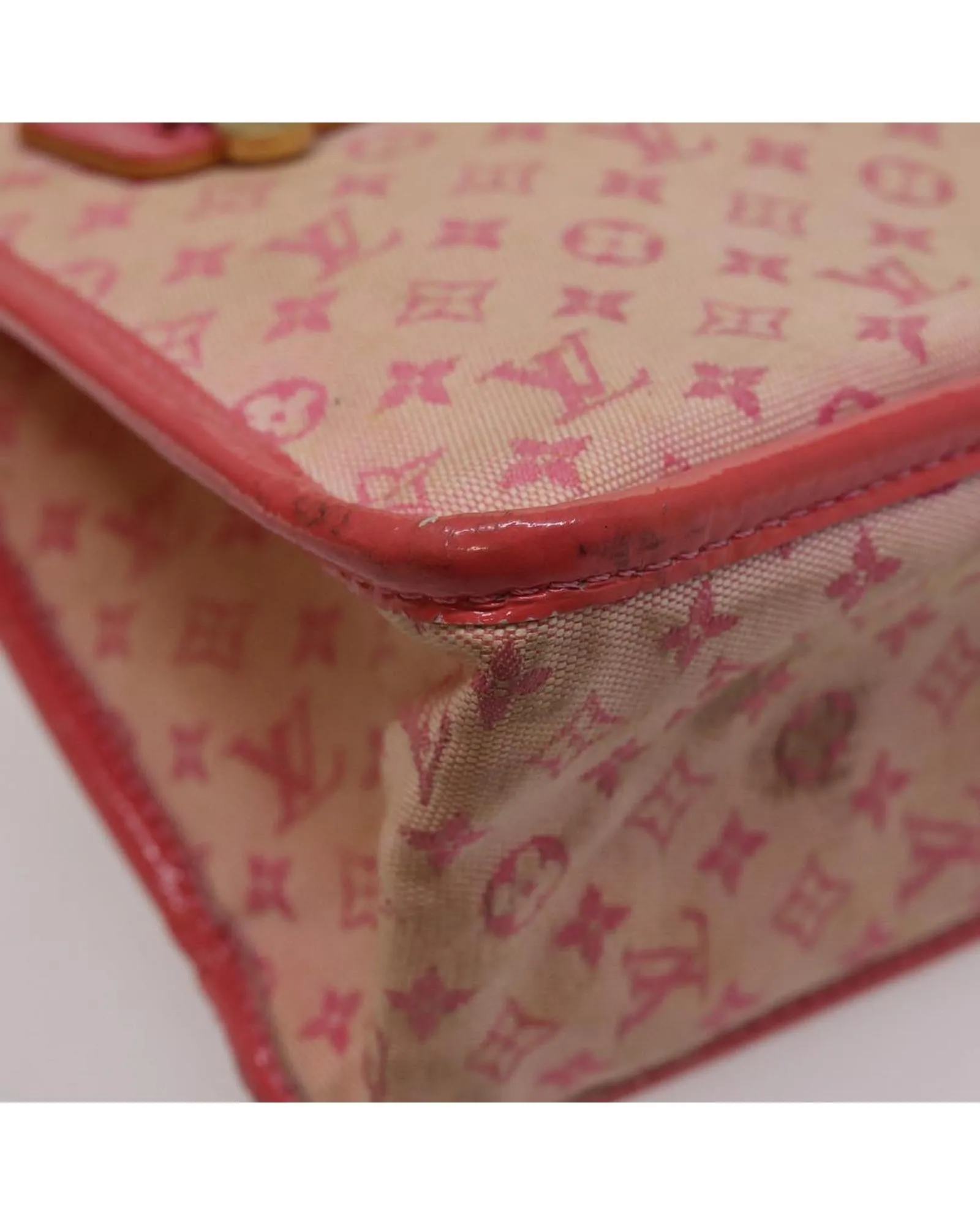 Monogram Mini Sac Catrain Hand Bag with Strawberry Print
