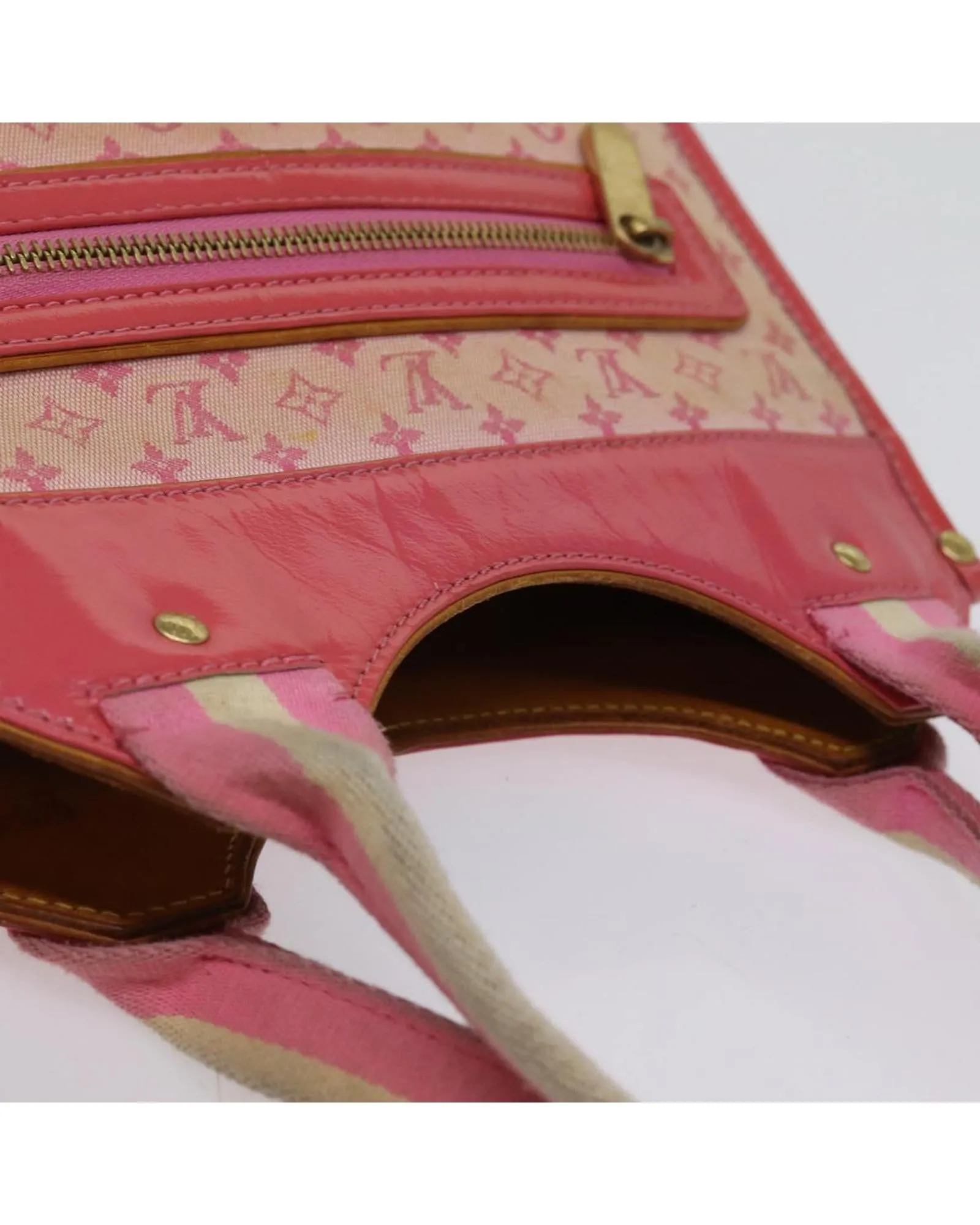 Monogram Mini Sac Catrain Hand Bag with Strawberry Print
