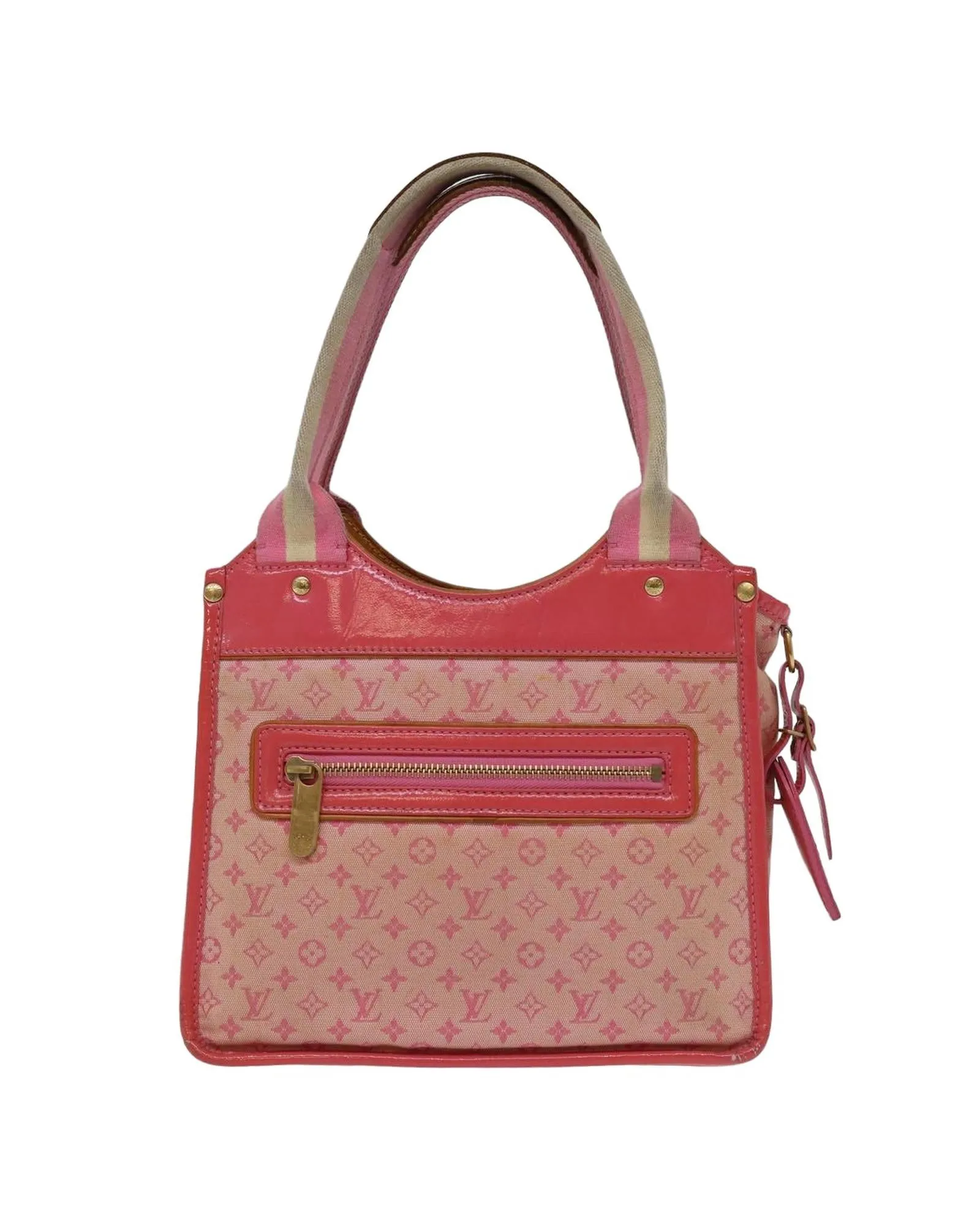 Monogram Mini Sac Catrain Hand Bag with Strawberry Print