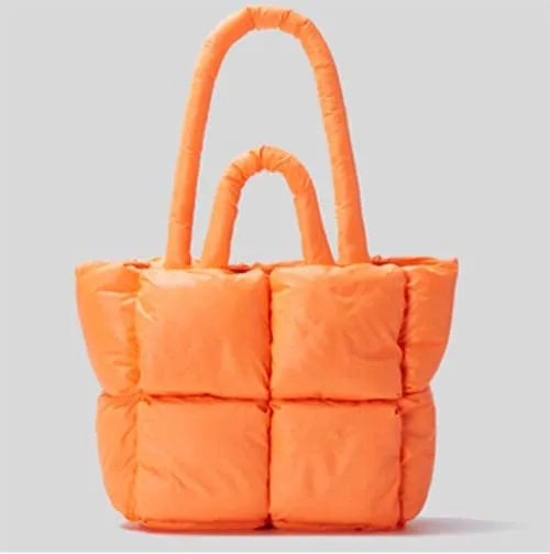Quilted Nylon Large Padded Tote Bag