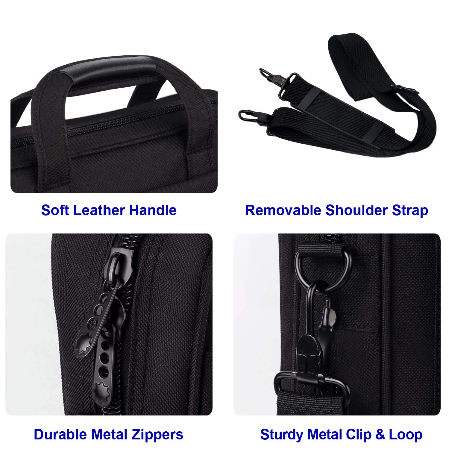 Taygeer Laptop Bag 15.6 Inch, Business Briefcase for Men Women, 15inch Water Resistant Messenger Shoulder Bag with Strap, Durable Office Bag, Carry On Handle Case for Computer Notebook MacBook,Black