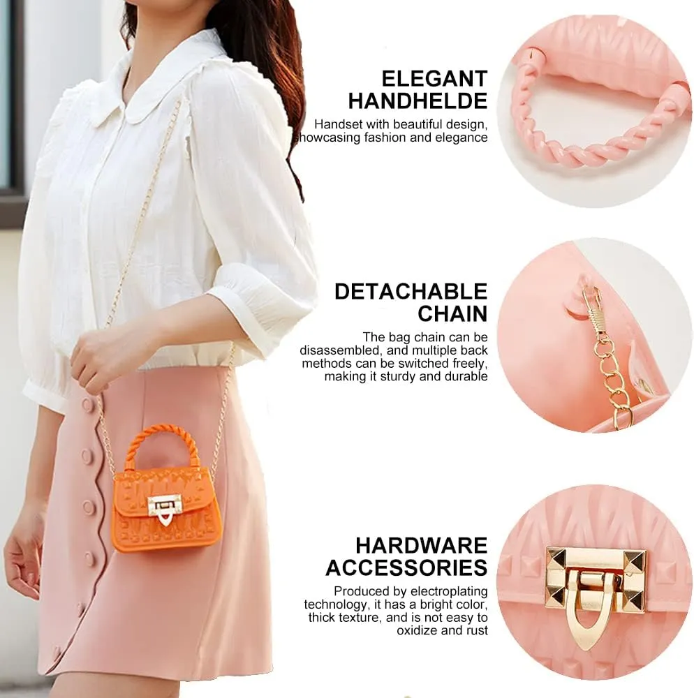 Toddler Handbags Cross Body Bag Shoulder Bag Wallet Princess Purse Sunglass for Girls Kids (Orange)