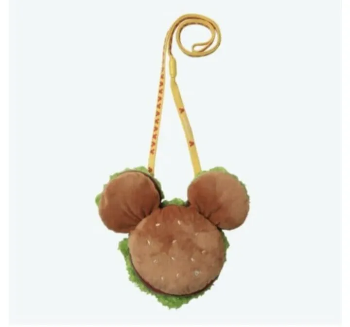 Tokyo Japan Disney Collectors Limited Novelty Plush Mickey Mini Hamburger Bag/ Coin/ Pass Holder