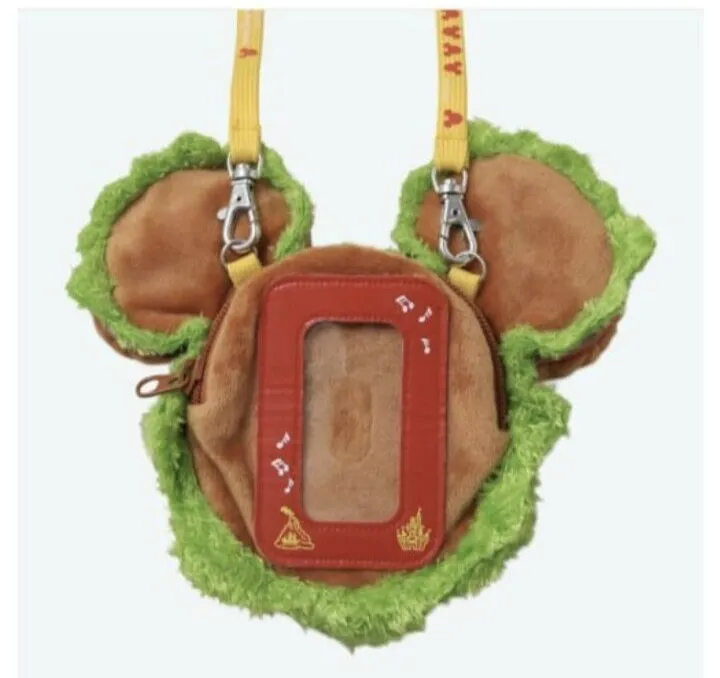 Tokyo Japan Disney Collectors Limited Novelty Plush Mickey Mini Hamburger Bag/ Coin/ Pass Holder