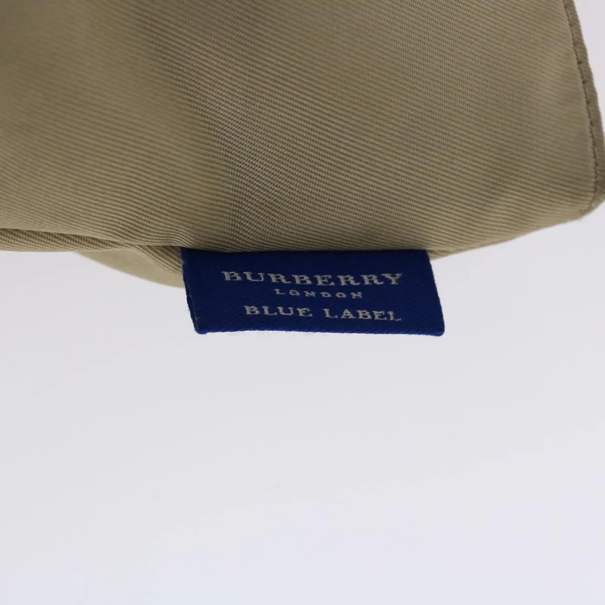 Trendy Inspired Burberry Nova Check Blue Label Tote Bag Nylon Beige Auth Yb277