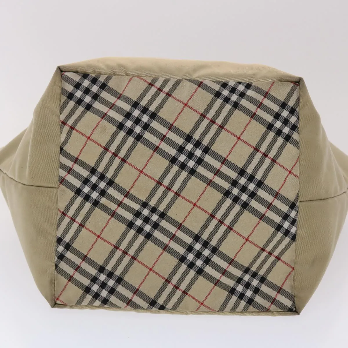 Trendy Inspired Burberry Nova Check Blue Label Tote Bag Nylon Beige Auth Yb277