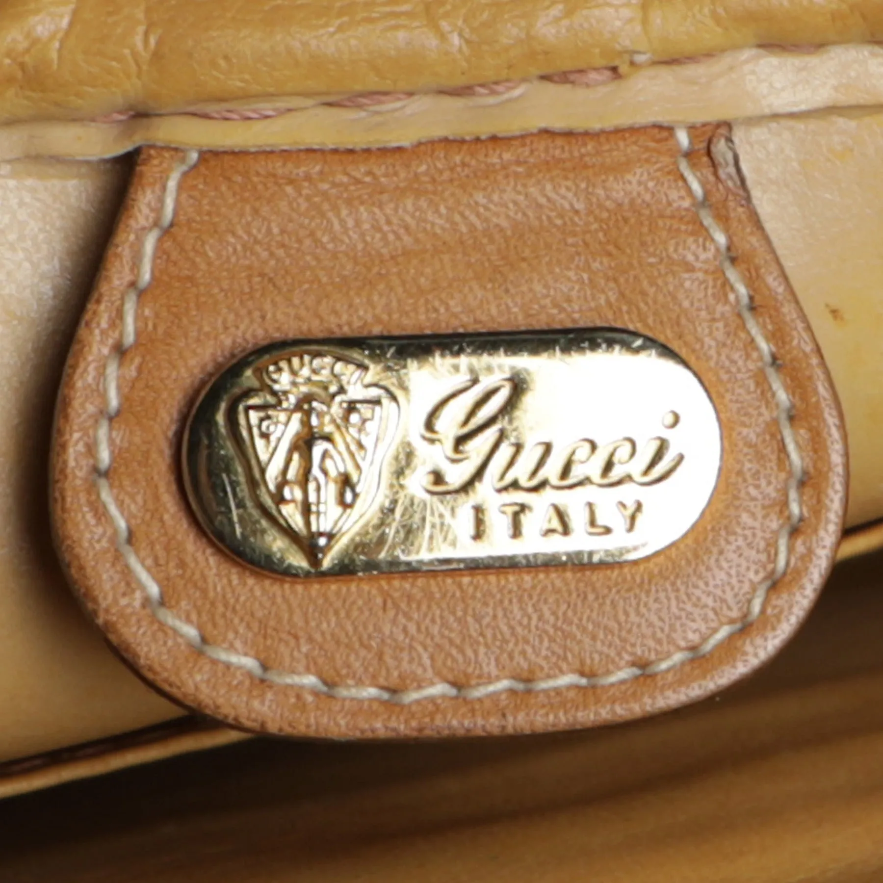 Vintage 90s Gucci Leather Web Monogram Crossbody Bag